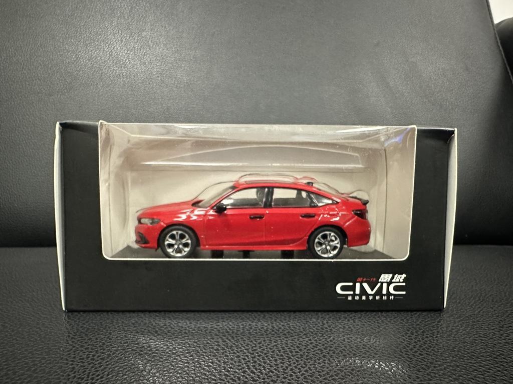 Dongfeng Honda 2023 Red 11th Generation Civic Car Model 1:43 Simulation Model Center Console Internet Celebrity Car Ornament FX1