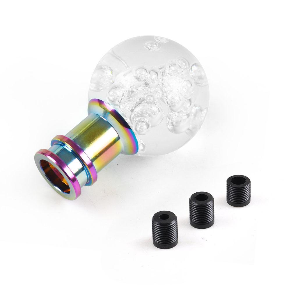 Universal Manual Pink Lever Change Knob Transparent Crystal Acrylic Gear Shifter Head Car Acrylic Shift Knob with Adapter