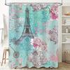 Floral Shower Curtain Waterproof Bathroom Decor Custom Printed For Girls Bathrooms Home Decoration.