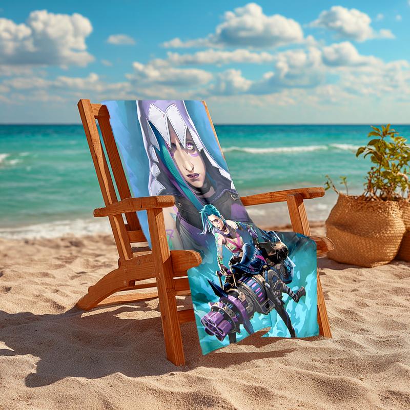1pc Game Lol Beach Towel, Comfortable and Thick, and Swimming/Bath/Picnic/Camping Towel, Suitable for Seaside Beaches