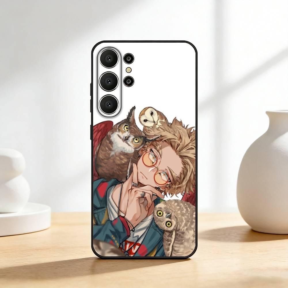 Anime MHA Hawks BNHA Phone Case For Samsung S26,S25,S24,S21,S22,S23,S30,Ultra,S20,FE,Lite,10,9,Black Cover