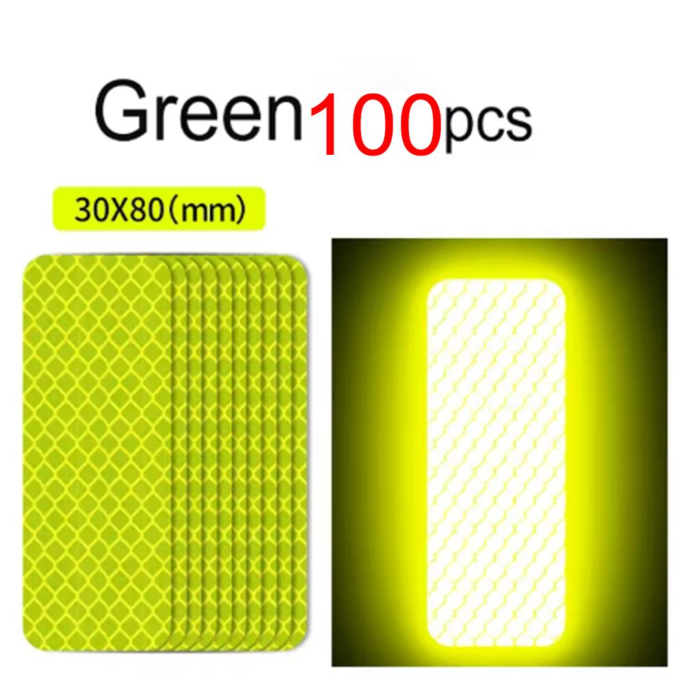 4PCS Reflective Strips Night Safety Warning Motorcycle Stickers Motorbike Helemet Box Fuel Tank Side Panels Decals Decoration