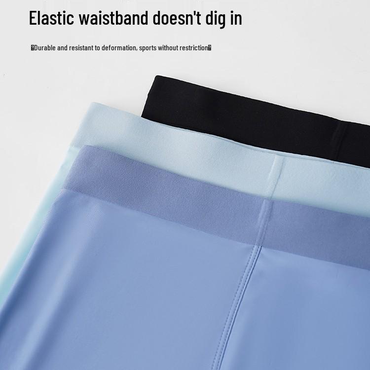 Herren Coole Eis seide Mittelhohe Nahtlose Unterwäsche - Atmungsaktiv, Hohe Elastizität, Antibakteriell, Dünnes Design