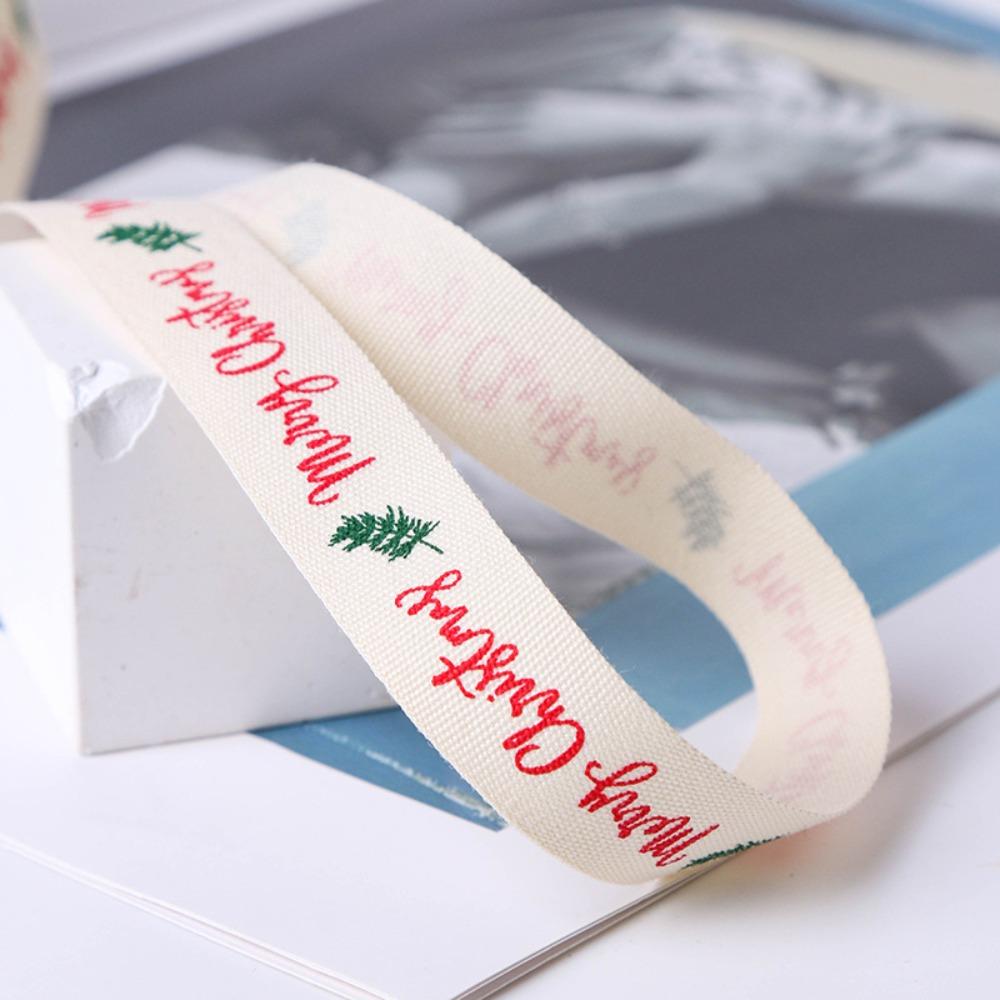 Elk Christmas Ribbon Letter Party Webbing Material Fashion Christmas Tree Decor  Cake Box Decor