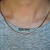 1mm/2mm Wide Stainless Steel Flat Herringbone Chain Necklace for Women Men Vintage Thin Choker Metal Jewelry Making Accessories
