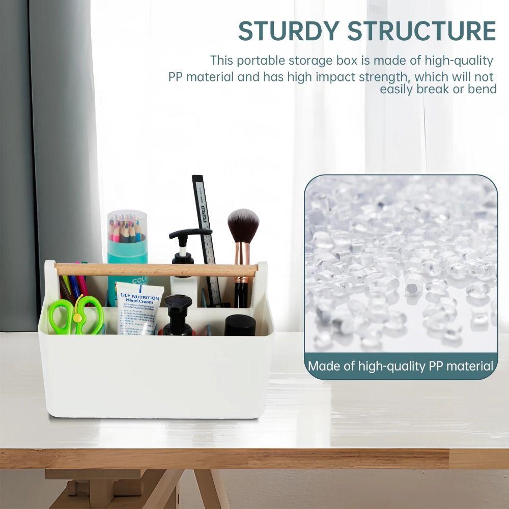 Portable Desk Storage Organizer Detachable Storage Box Desk Stationery Box  Makeup