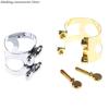 1-Piece Sax Mouthpiece Ring - Metal 2-Screw Design Alto Sax Ligature for Hard Rubber & Ebonite Mouthpieces