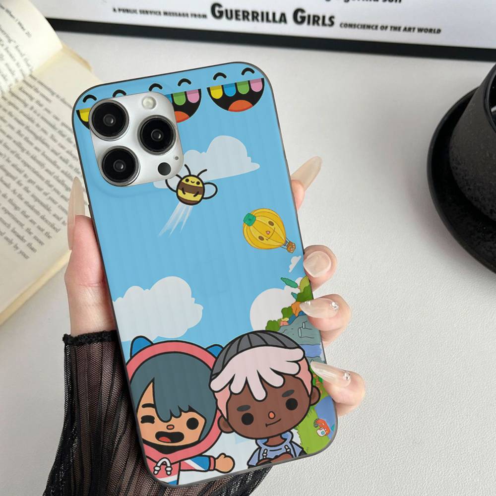 Toca Boca Toca Life World Phone Case For IPhone 17 16 15 11 12 13 14 Pro Max Soft Corrugated Silicone Cover Case
