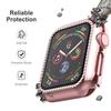 Glass+Cover For Apple Watch Case 49mm 45mm 44mm 42mm 38mm Bumper Diamond Protector Accessories iWatch Series 9 8 7 6 5 4 3 2 SE 41mm 40mm