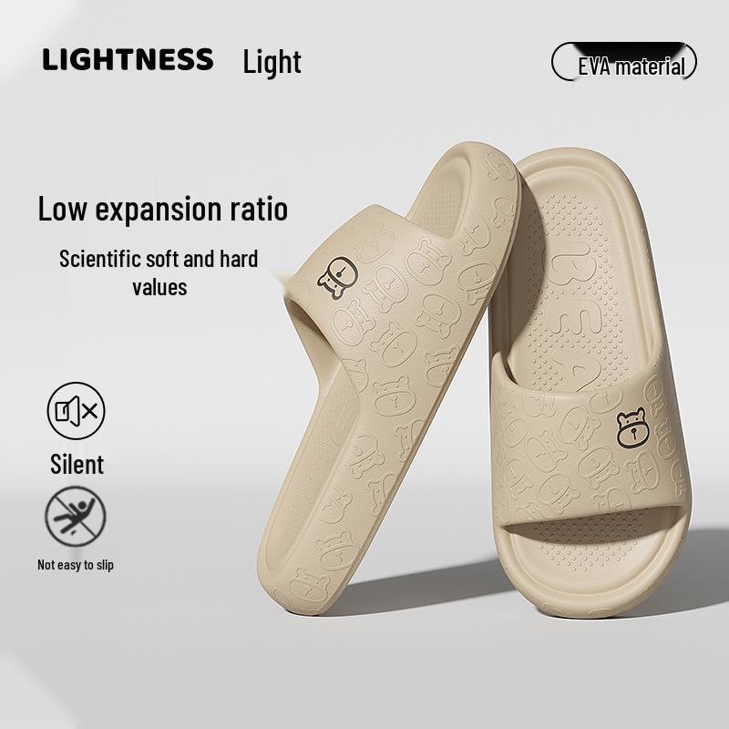 Unisex Summer EVA Deodorant Non-Slip Indoor Bath Slippers with Thick Sole for a Cool, Cushioned Step