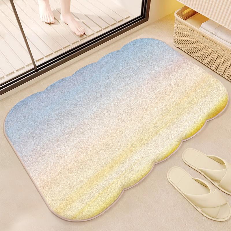 Bathroom Floor Mats Entrance Floor Mat Foldable Absorbent and Anti Slip Mats