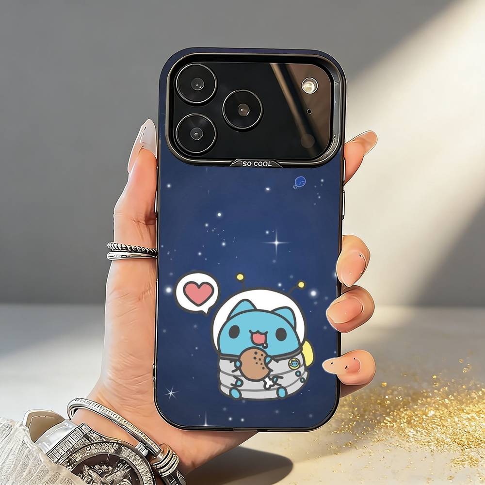 Fluffy-Cat B-Bugcat C-Capoo Phone Case For iPhone17,16,15,14,13,12,11,Pro,MAX White Matte Shockproof Cover
