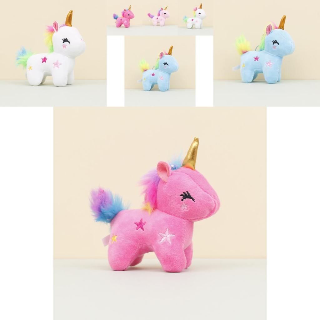 Adorable Unicorn Plush Keychain Cute Stuffed Animal Wedding Gift Bag Charm