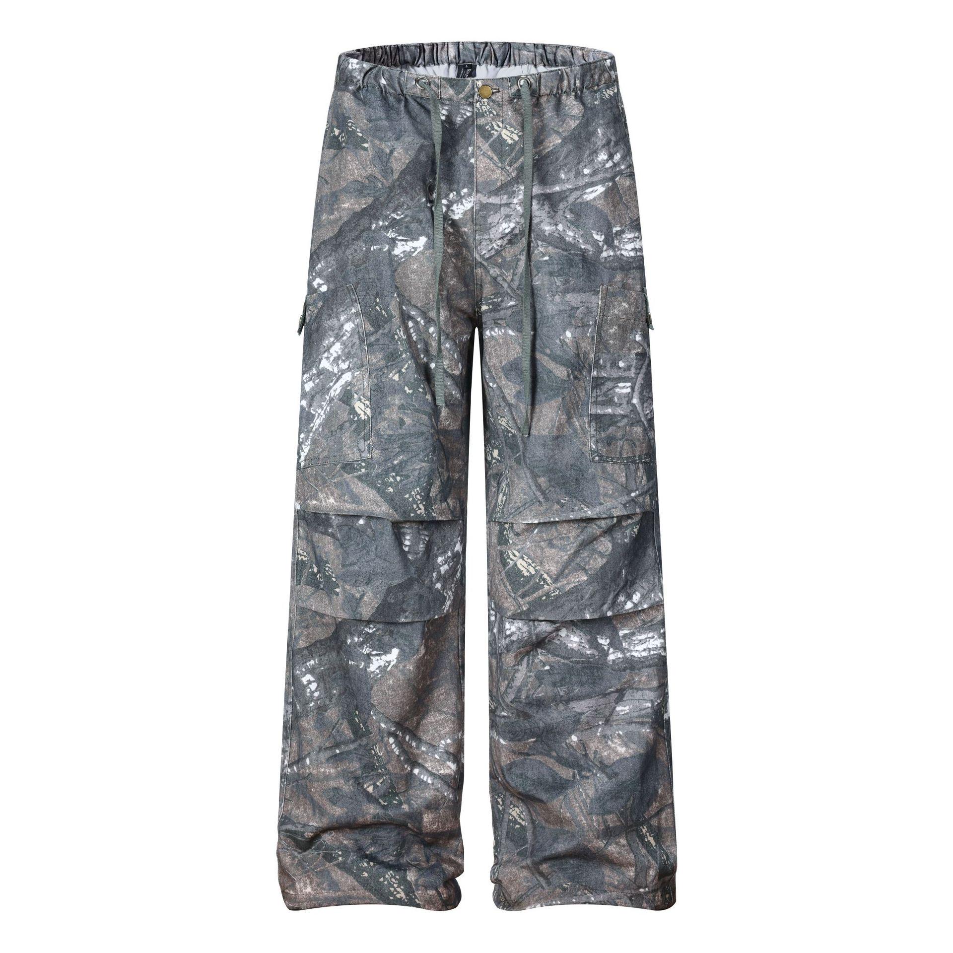 Spring 2026 Retro Straight-Leg Printed Sweatpants for Men and Women XL