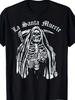 Men'S La Santa Muerte T-Shirt Mexican Folklore Gothic Spanish Skull Scythe Breathable Short Sleeve Polyester Quick-dry
