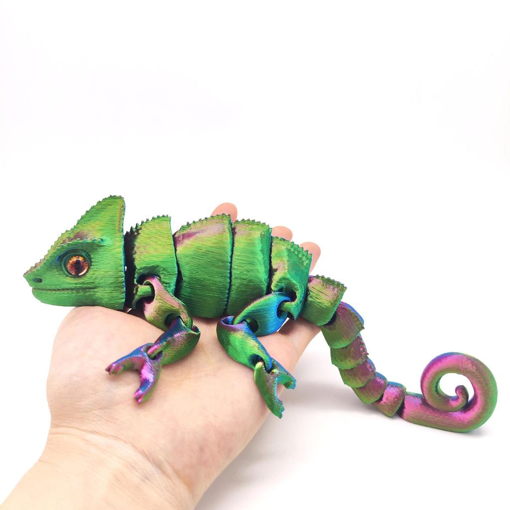 Color-Changing 3D Printed Jointed Dragon Toy Handicraft