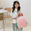 Trendy Korean Style Kids Backpack With Removable Sling Bag For Boys And Girls In Blue Pink Orange And White