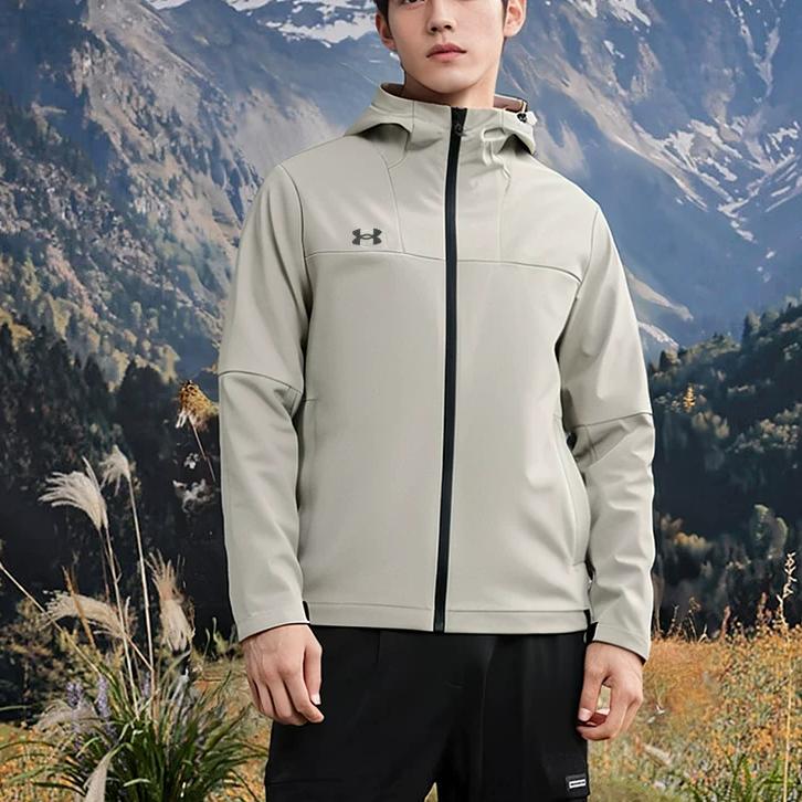 Under Armour Chaqueta Cálida Cortavientos con Capucha para Exterior Unisex Chaquetas Caqui 24600408-203