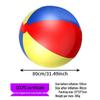Large Inflatable Three-Color Beach Ball for Outdoor Fun and School Sports Activities