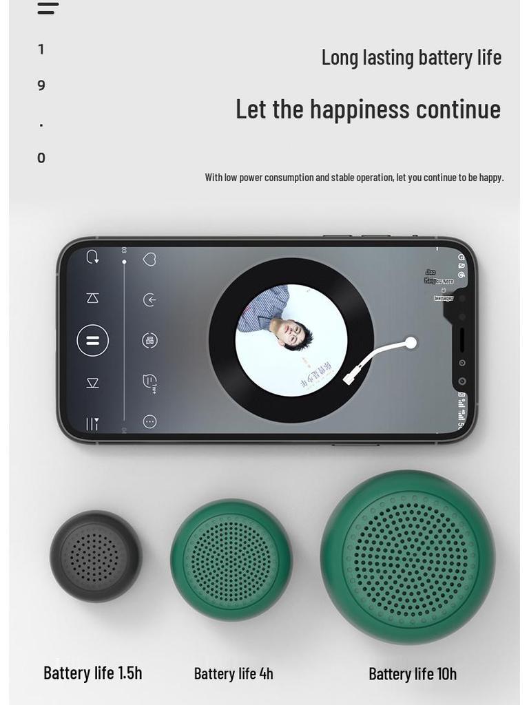 Classic Mini Bluetooth Speaker with Portable Lanyard and Card Insert Functionality