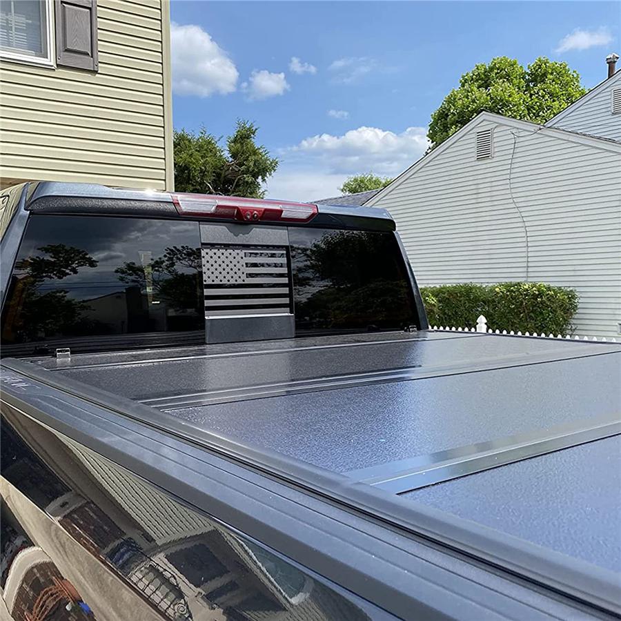 Matte Black Flag Window Decal Sticker Fits For 2019-2022 Chevy Silverado Sierra