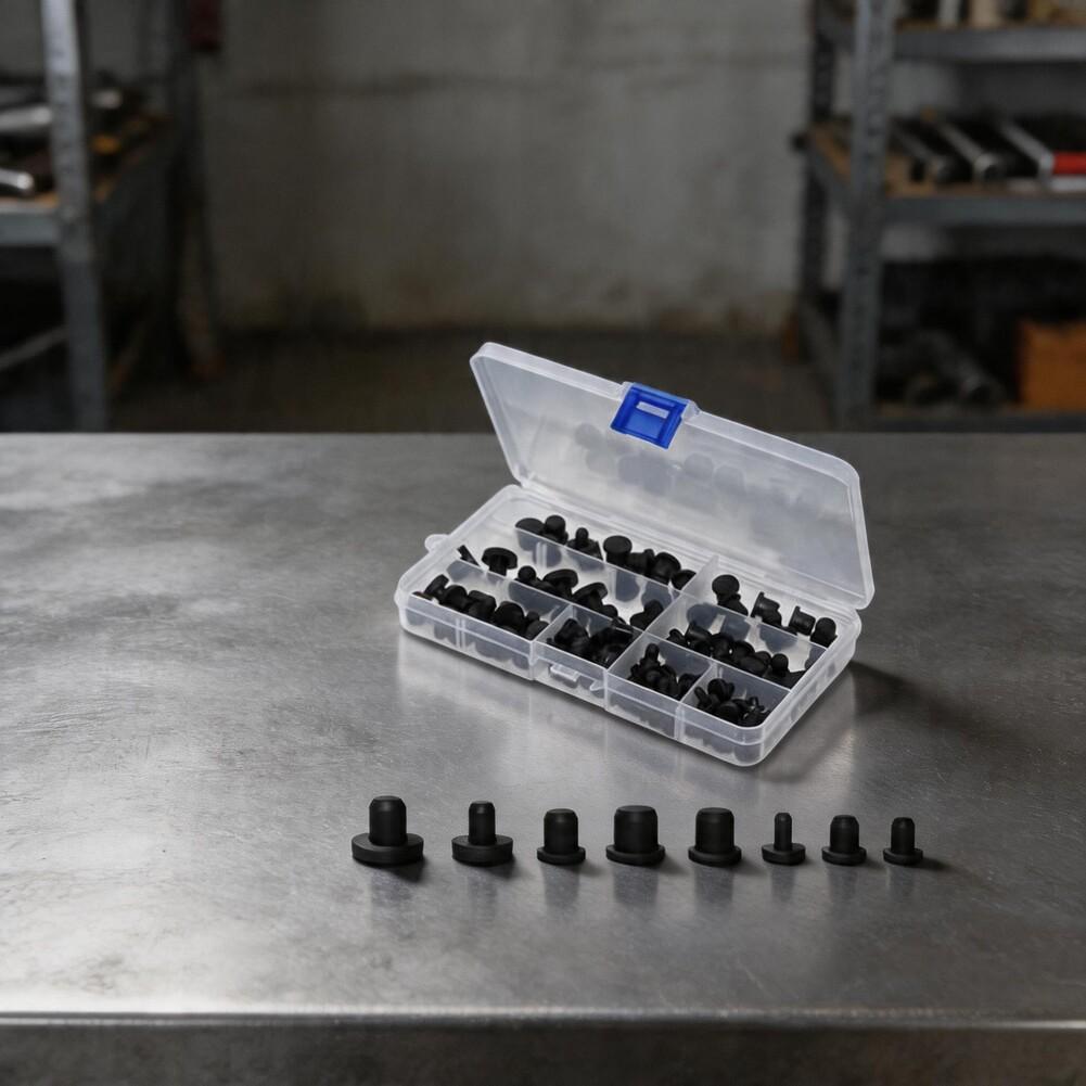 118pcs T Type Rubber Stoppers Set 4mm 5.5mm 6mm 6.5mm 7.5mm 8mm 8.5mm 9.5mm for For industrial Use Sealing Dust Covers
