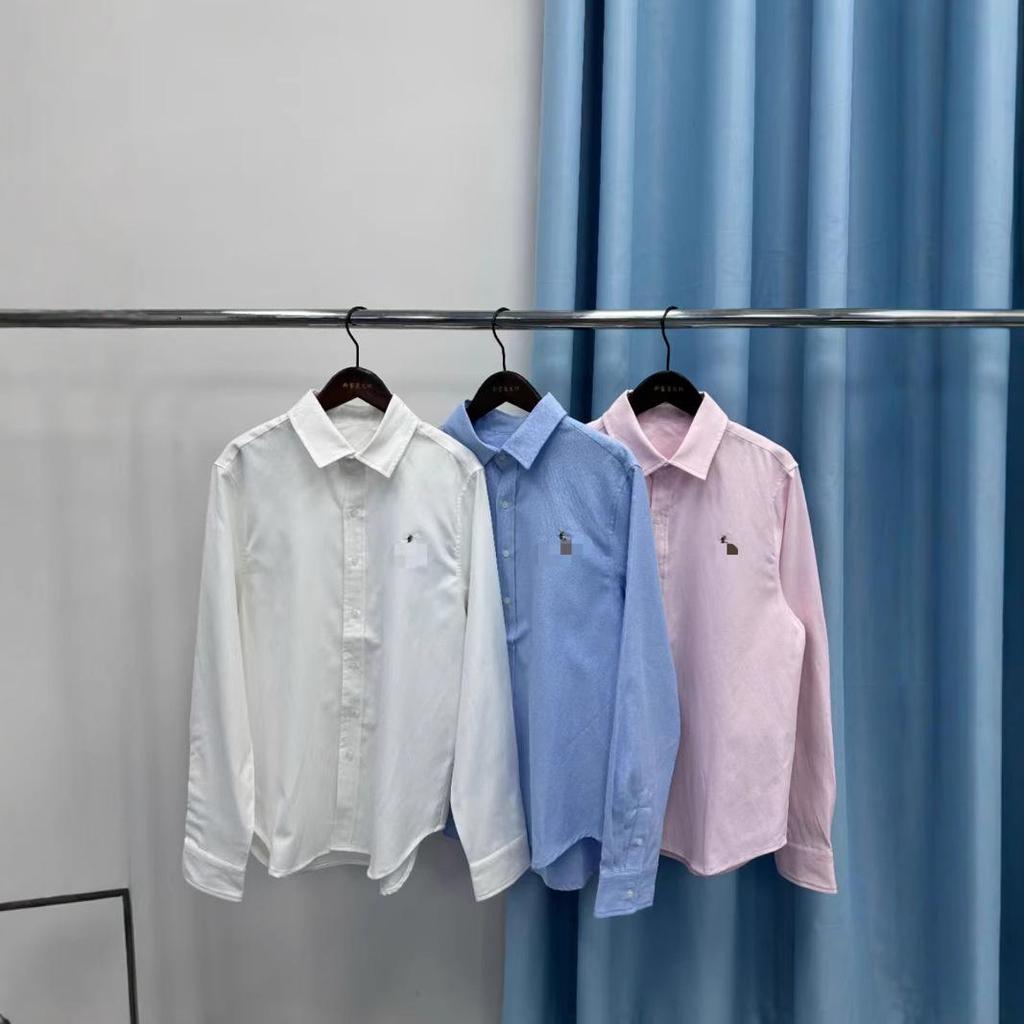Premium Cotton Oxford Cloth Shirt with Horse Embroidery - Unisex Business Casual