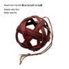 Natural Handmade Woven Rattan Teething and Chew Toy for Rabbits, Hamsters, and Chinchillas - Boredom Relief Ball