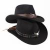 Western Style Cowboy Hat, Ethnic Style Rolled Edge Hat, Sun Hat, Jazz Hat, Outdoor Travel Hat  Cow Print Cowboy Hat