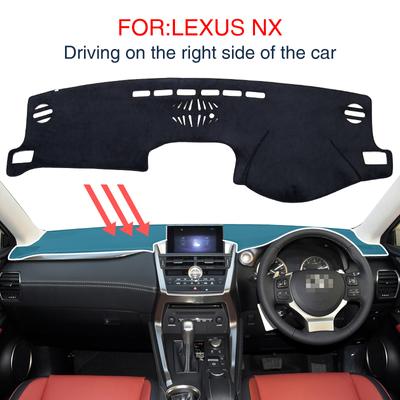 Dash Mat for Lexus NX 2015 - 2020 Accessories Anti-Slip Dashmat Dashboard Pad Dashcover Black Carpet Car Dashboard Carpet