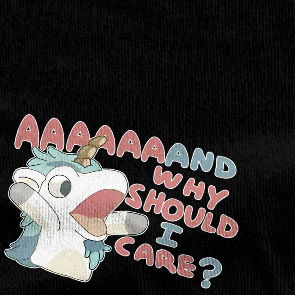 Herren Damen T-Shirt Warum sollte es mich interessieren Einhorn T-Shirts Harajuku Hot Anime Blauäugige Strand T-Shirts Y2K Basic Muster 100 Baumwoll T-Shirts