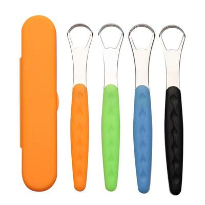 Stainless Steel Tongue Scraper for Oral Odor Removal - Tongue Cleaner for Adults, Boxed