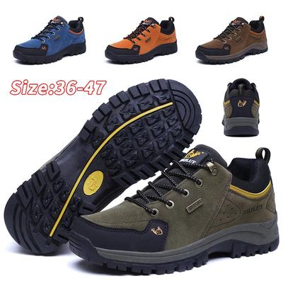Zapatos para exteriores todoterreno, zapatos para senderismo para viajes al aire libre, zapatos transpirables para hombres, suelas antideslizantes resistentes al desgaste, parte superior interior cómoda y transpirable