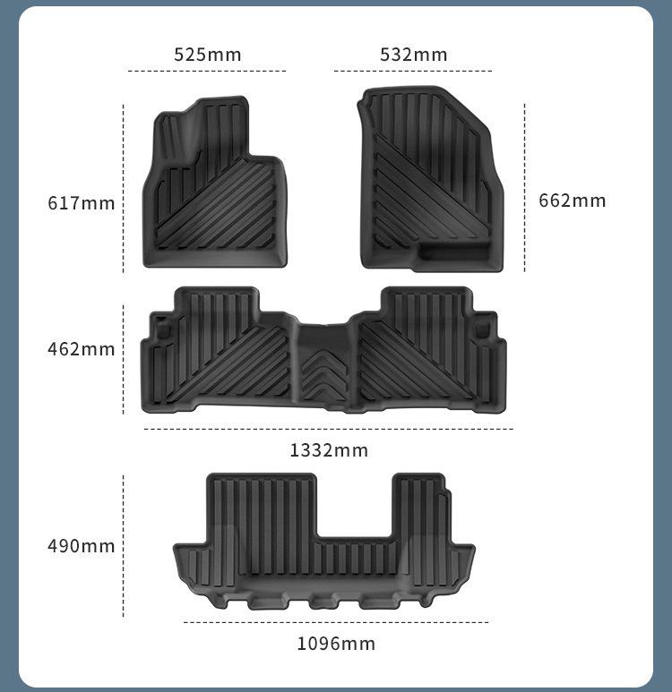 Custom TPE Floor Mats for Chery Fengyun T8 - Eco-Friendly and Tailored Trunk Mats
