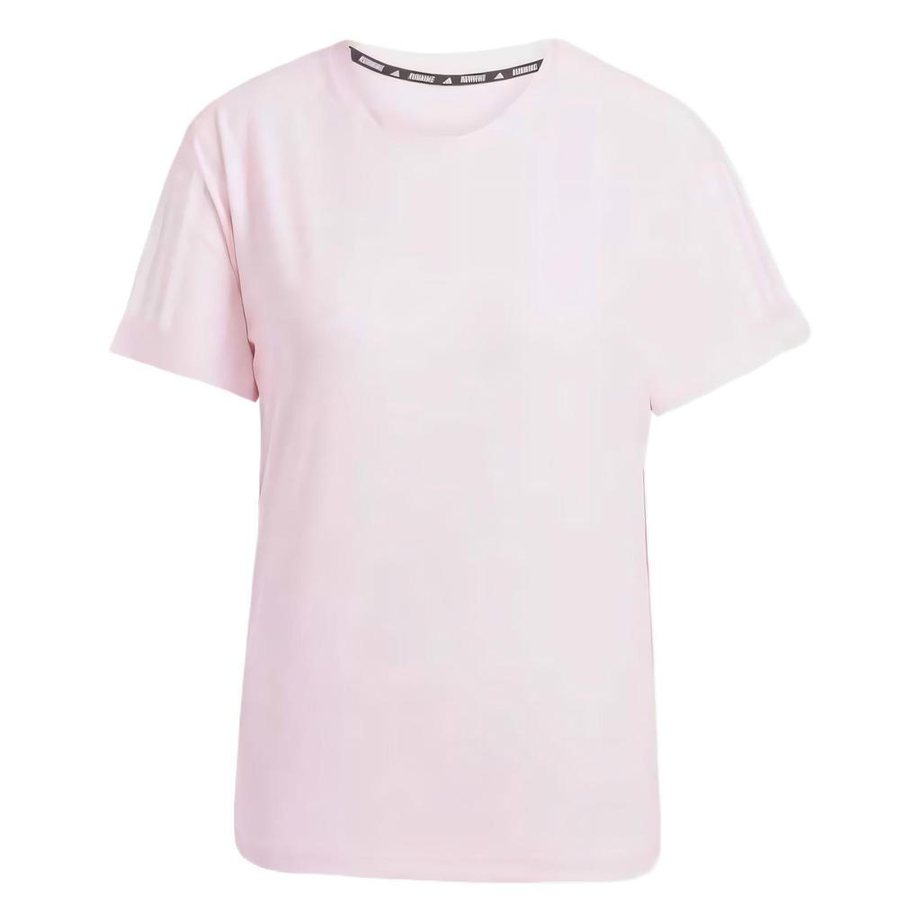 Adidas Womens Own The Run T-Shirt Clear Pink Women Streetwear JD6433