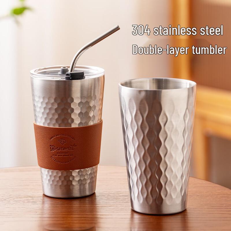 Onlycook 304 Stainless Steel Portable Insulated Tumbler with Lid & Straw