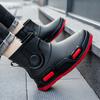 High Quality  Black Red Low-Top Rain Boots for Men Women Fashionable Outdoor Waterproof Boot with Round Toe-for Autumn