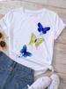 Fashion Women T-Shirt Love Butterfly Print T Shirt New Harajuku Tops Female Summer Tee Shirts Short Sleeve Tops Streetwear