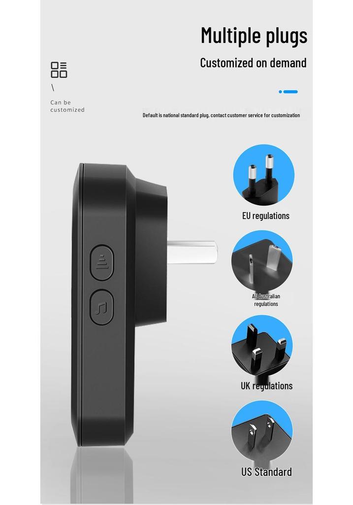Wireless Waterproof Home Doorbell with Long-Range Remote and Call Button for Elderly - No Wiring Needed