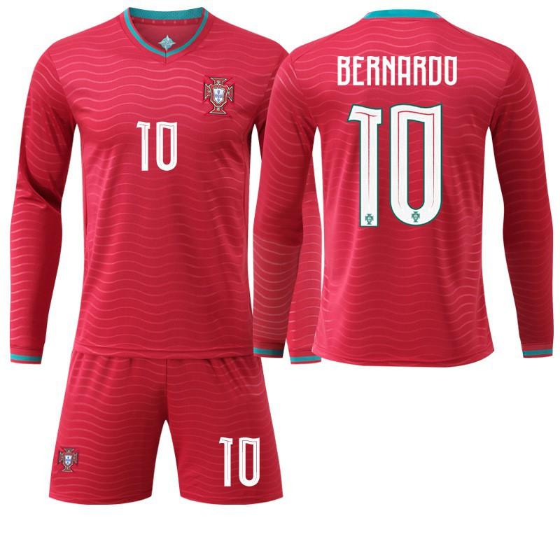 Long-sleeved Football Uniform No. 7 C Ronaldo Jersey Set 8B Fee Sports Team Portugal World Cup