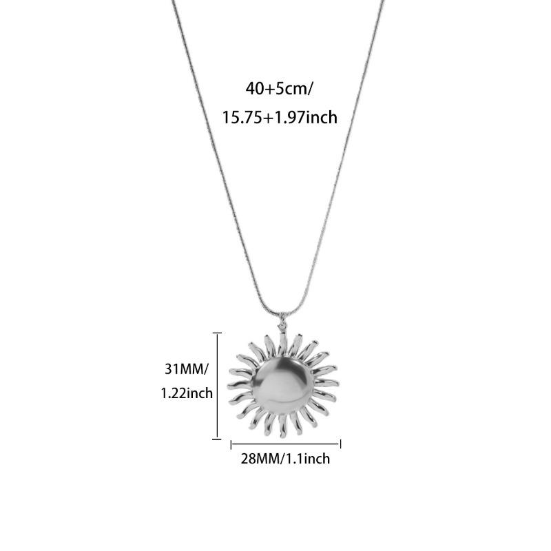 Fashion Versatile Sun Butterfly Stainless Steel Necklace Women's Niche Premium Sense Personality Turtle Hot Selling Element Clavicle Chain
