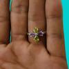 Amethyst And Peridot Gemstone Ring 925 Sterling Silver Solid Stone Fashion Rings for Women's Gift Idea Gemstone Jewelry 5.6 Gms Approx