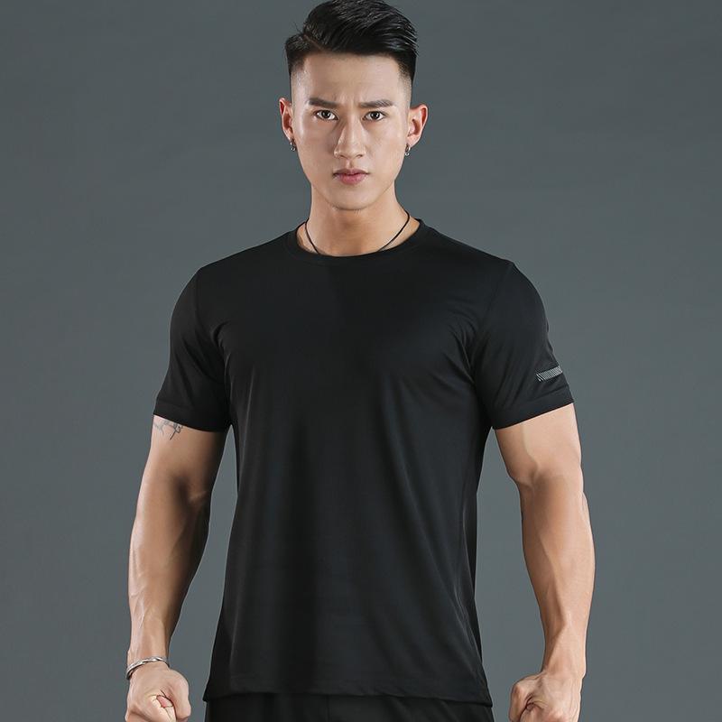 Sport Quick-drying Breathable Thin Fitness Round Neck Casual Training Running T-shirt Loose Short Sleeves