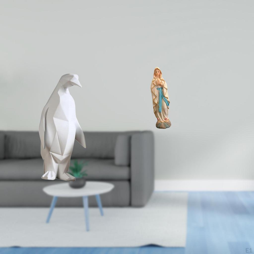 Penguin Mary Sculpture Collectable Figurine Decorative Ornament Resin Animal Lady Artwork Desk