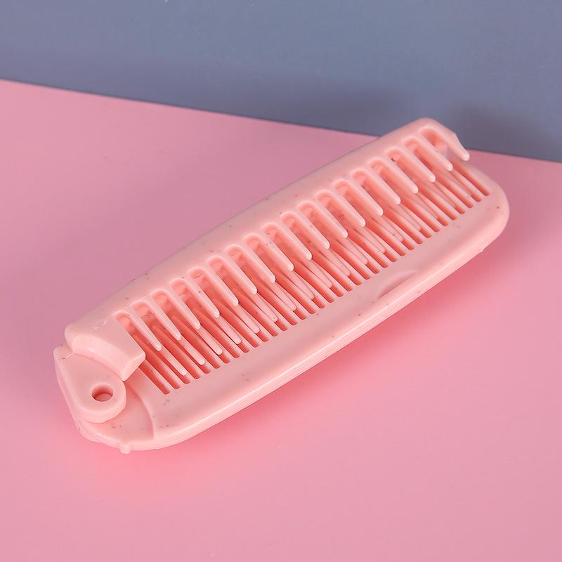 Portable Dual-Use Folding Comb: Fine & Wide Teeth for Women’s Straight Hair, Large Size for Travel and Home Hairdressing.