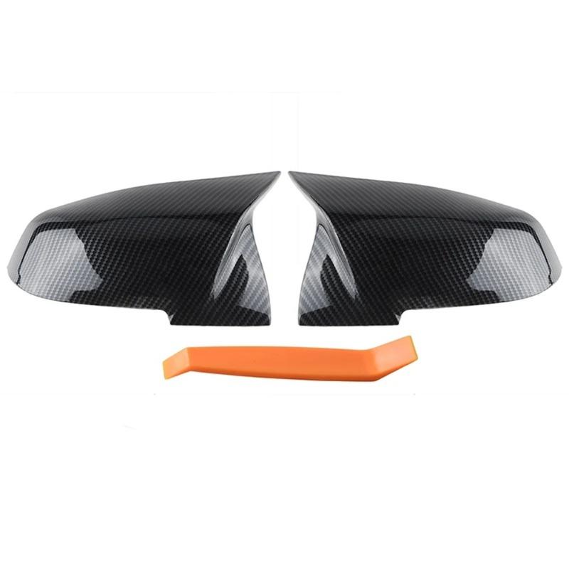Rearview Mirror Cover Black/Carbon Pattern Replacement Cap For BMW 1 2 3 4 Series F20 F21 F30 F31 F32 F36 X1 E84 Car Accessories