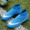 Men's and Women's Non-Slip Outdoor Soccer Cleats with Long Spikes for Turf Training