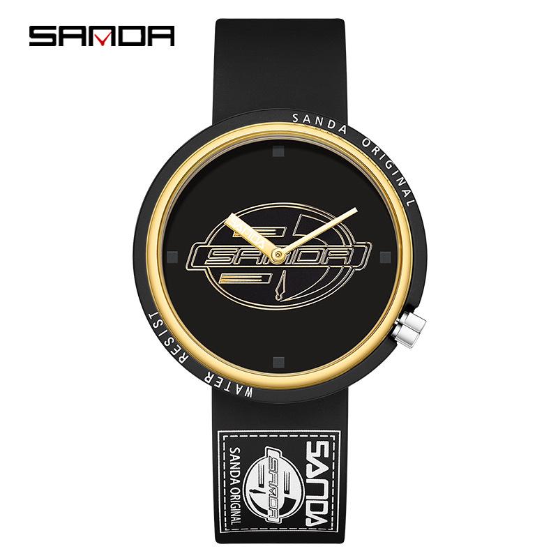 Sanda Creative Quartz Cosplay Watch - Unisex Silicone Fashion for Youth & Students