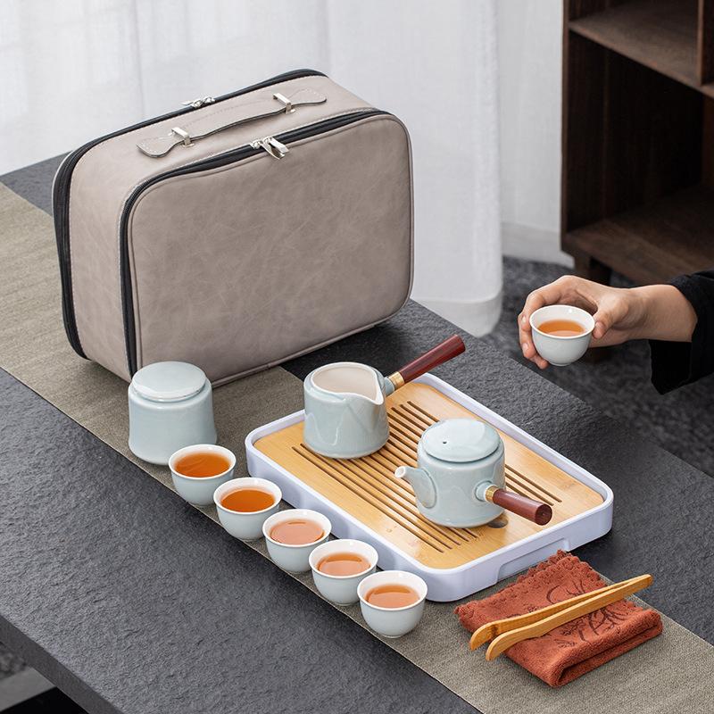 Ceramic Portable Kung Fu Travel Tea Set Banking Enterprise Company Annual Meeting Gifts Business Gifts
