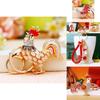 Charming Rhinestone Rooster And Hen Car Keychain Accessory For Women With Creative Design